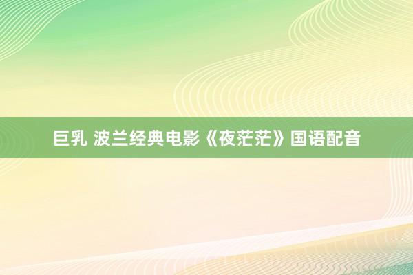 巨乳 波兰经典电影《夜茫茫》国语配音